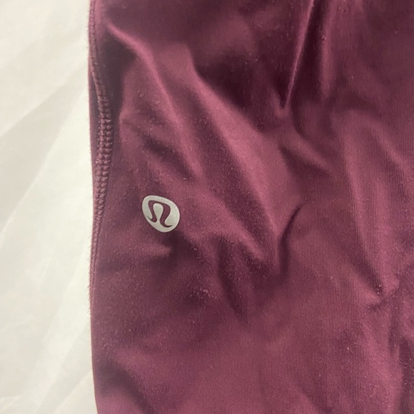 Lululemon Maroon Leggings Tights Size 8 Yoga Gym - Picture 7 of 13